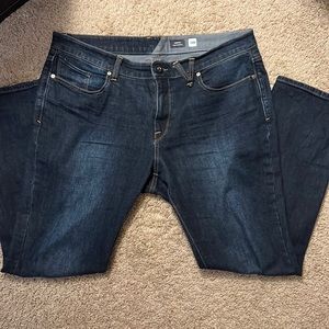 Volcom Slim Straight Vorta Dark Blue Denim 38W 32L